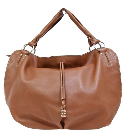 CELINE Logo Bittersweet Shoulder Hand Bag Leather Brown GHW - Picture 1 of 16